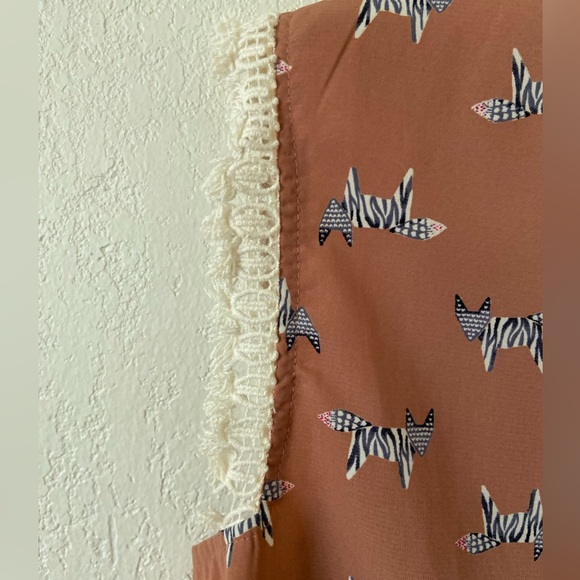 Varga zebra print animal top size L - Picture 5 of 6